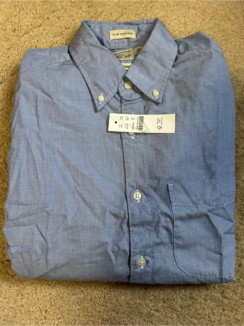 J Crew button down shirt (x-small shirt) NWT